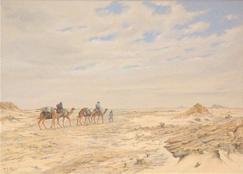 Dans le désert de la Tefedest (Algerie) - Peinture - Till Dehrmann