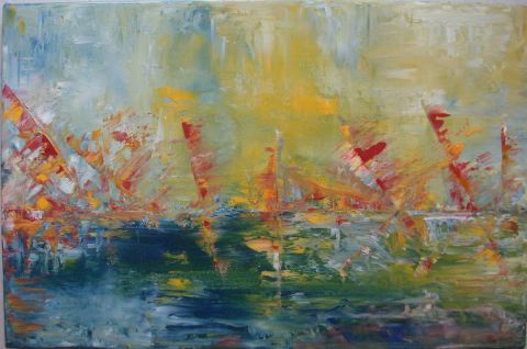 du vent dans les voiles - Peinture - valerie CROCHARD du vent dans les voiles - Peinture - valerie CROCHARD