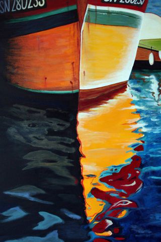 Bateau de pêche - Peinture - Catherine Renard