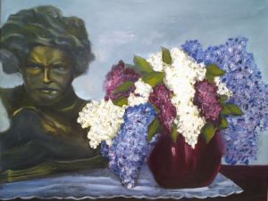 Peinture de AnnaMag: Beethoven et mes lilas