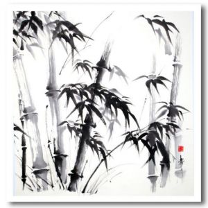 Peinture de encre-zen: Bambous