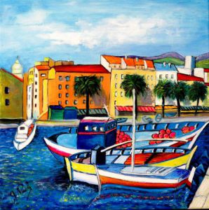 Peinture de Paoli: Ajaccio, le port