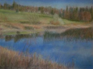 Voir cette oeuvre de Jacqueline DARDEL-KORMANN: Lac de Saint-Point en automne 2