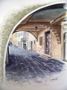 Peinture de alain dambes: Roquebrune sur Argens 2
