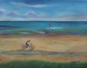 Voir cette oeuvre de Etsuko Migii: Paysage d'un plage  à Denneville