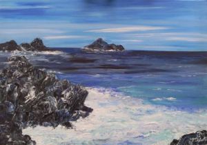 Peinture de Catherine Dutailly: Les îles sanguinaires