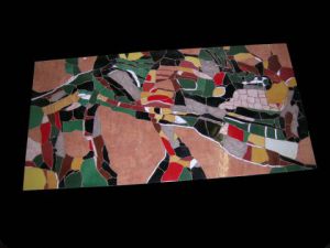 Mosaique de fabien boyer: table abstraite