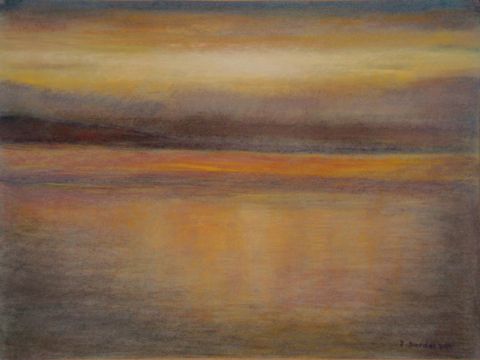 L'artiste Jacqueline DARDEL-KORMANN - Coucher de soleil sur le Lac Léman 3