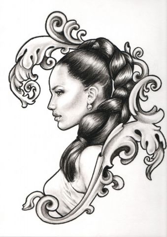femme de profil - Dessin - Melanie femme de profil - Dessin - Melanie