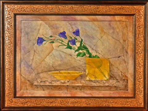 Fleurs violettes - Peinture - Christine HENRY