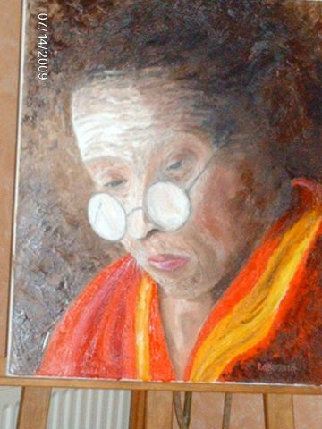 L'artiste silvio laberinto - moine tibétain