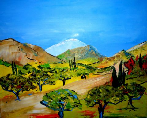 Le mont Ventoux - Peinture - Laure Leprince