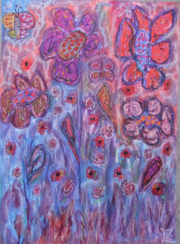 L'artiste carole zilberstein - fleurs folles