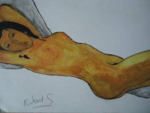 Modigliani revisité - Peinture - Richard S