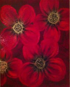 Voir le détail de cette oeuvre: fleurs rouges