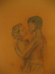 Peinture de Alain Van Hecke: Le Charme du baiser