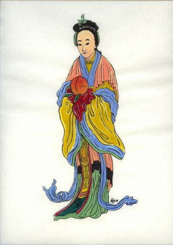 Qan Yin - Peinture - Le Chaudron Encreur