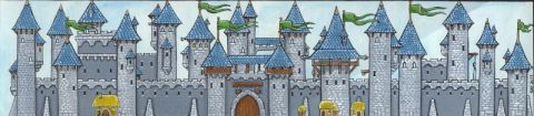 Grand château bleu - Illustration - Le Chaudron Encreur
