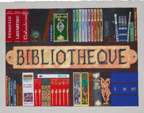 Bibliothèque - Illustration - Le Chaudron Encreur