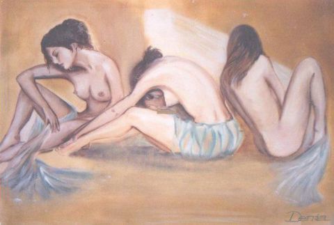 3 femmes nues - Peinture - Denia