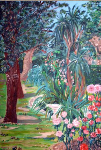 Le jardin des Marronniers  - Peinture - Damane