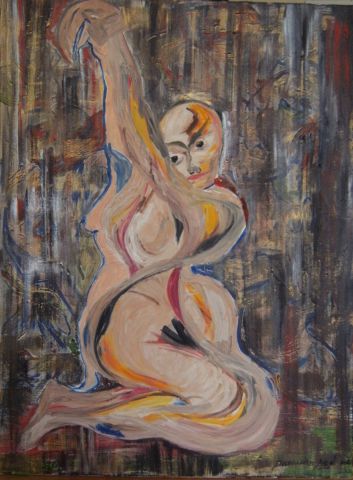 La femme battue - Peinture - Damane