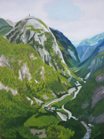 Naroye fjord - Peinture - Liliane Bichard