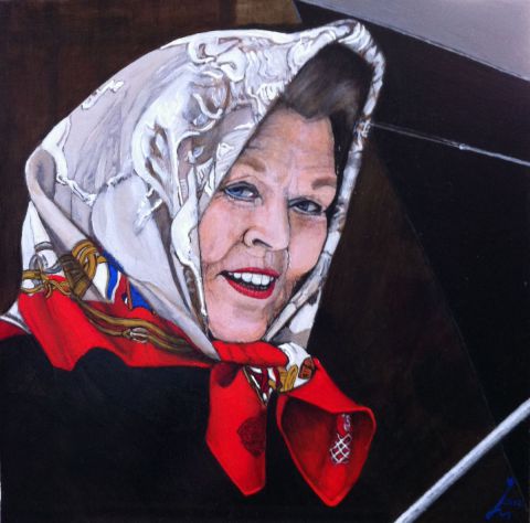 H.M. Queen Beatrix o/t Netherlands - Peinture - Marcel Hoppenbrouwers