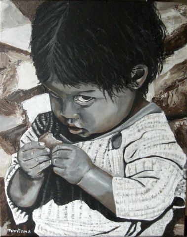enfant 1 - Peinture - angelo montana