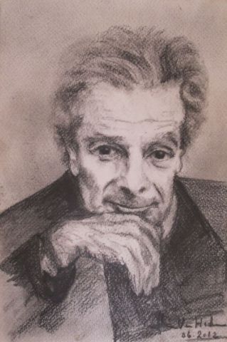 Pierre Arditi (portrait au crayon) - Peinture - Alain Van Hecke