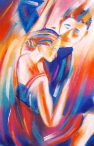 Peinture de FREDERIQUE NALPAS: Ensemble tango