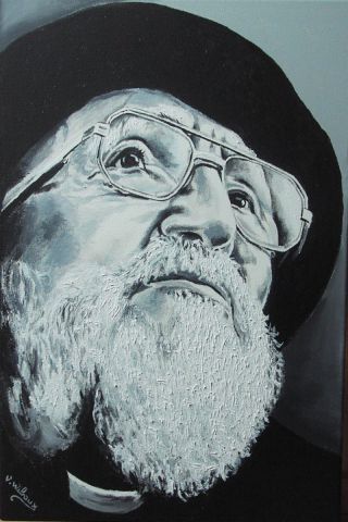 Abbé Pierre - Peinture - Virginie Wibaux Abbé Pierre - Peinture - Virginie Wibaux