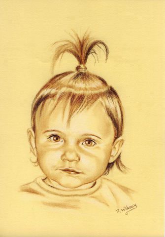 Exemple de portrait au sépia - Dessin - Virginie Wibaux Exemple de portrait au sépia - Dessin - Virginie Wibaux