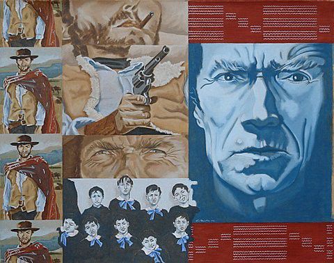 Les mythes 2 : Clint Eastwood - Peinture - Gilberto