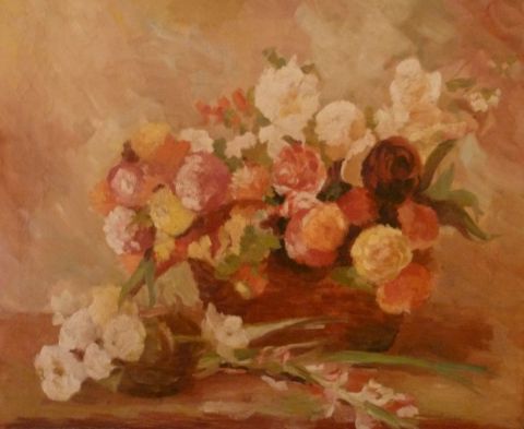 bouquet de fleurs - Peinture - Mario BAROCAS