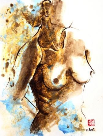 L'artiste Monick Bres  - Buste féminin