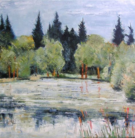 Au lac - Peinture - Meryl QUIGUER