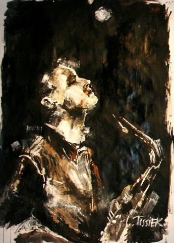 le saxophoniste - Peinture - LUCIE TISSIER