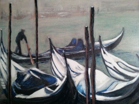 Venise sous la neige - Peinture - Christibess Venise sous la neige - Peinture - Christibess