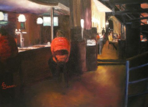 Fin de soirée - Peinture - Christibess Fin de soirée - Peinture - Christibess