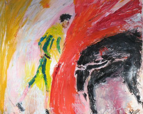 torero explosé - Peinture - Michel Gay