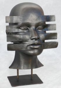 Sculpture de Daniel Giraud: Visage format 14:9 (Momentanément indisponible)