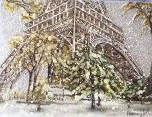 Peinture de Marisha: La neige tombe tranquille…
