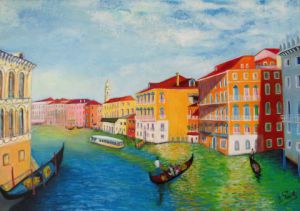 Peinture de Paoli: Venise : le grand canal