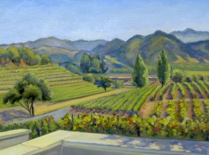 Voir cette oeuvre de Dominique  Amendola : Vignes de la propriété de Francis Ford Coppola