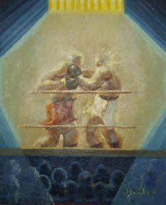 Voir cette oeuvre de Jean Micheli: La boxe