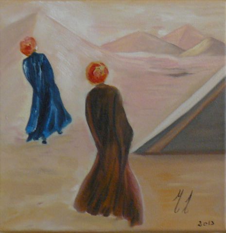 Couleurs du désert - Peinture - Muriel Leveque