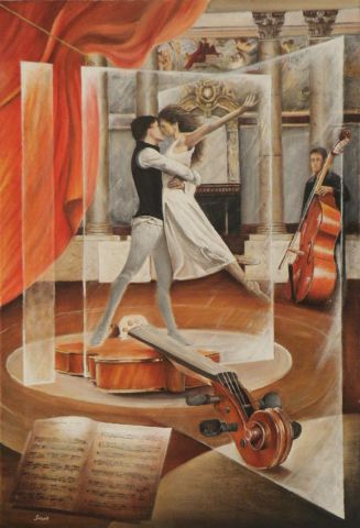 Répétition à l'Opéra - Peinture - Frank GODILLE
