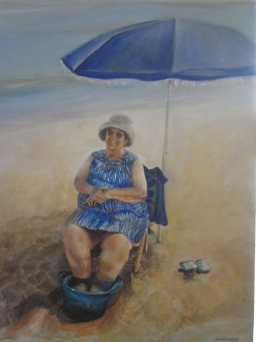 ¨Mamie Blue - Peinture - Lisbeth Buonanno