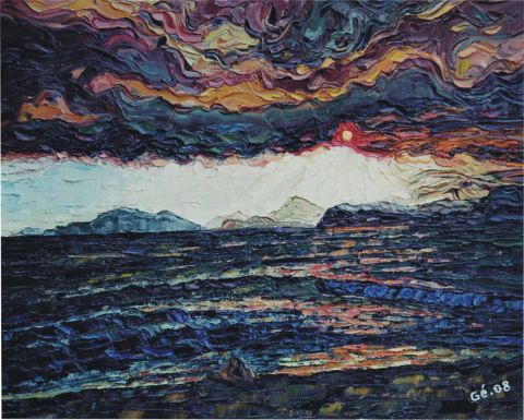 L'artiste Gerard SERVAIS - Brégançon (83) ciel d'orage